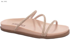 Sandália Feminina Papete Birken Strass