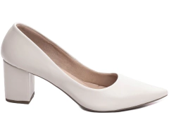 Sapato Scarpin Torricella Salto Médio Off White