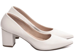 Sapato Scarpin Torricella Salto Médio Off White na internet