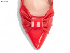 Imagem do Sapato Scarpin Salto Grosso Verniz Vermelho