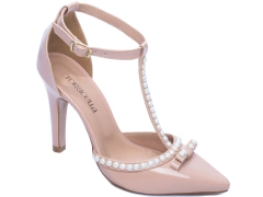 Sapato Scarpin Salto Fino Moda Festa Torricella Verniz Rose