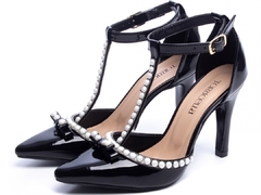 Sapato Scarpin Salto Fino Moda Festa Torricella Verniz Preto - netpizante