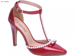Sapato Scarpin Salto Fino Moda Festa Torricella Verniz Vermelho