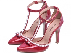 Sapato Scarpin Salto Fino Moda Festa Torricella Verniz Vermelho na internet