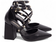 Sapato Scarpin Via Torricella Salto Grosso Modelo Sandália - netpizante
