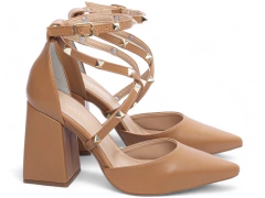Sapato Scarpin Via Torricella Salto Grosso Modelo Sandália - netpizante