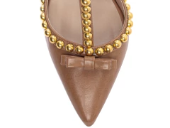 Sapato Scarpin Elegante Salto Fino Off White 34 ao 39 - Caramelo