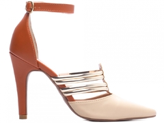 Sapato Scarpin 66082D Salto Fino Torricella Metalizado Specchio Ouro Light - comprar online