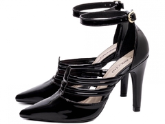 Sapato Scarpin Luxo Torricella Salto Fino Alto Verniz Preto Lançamento - netpizante