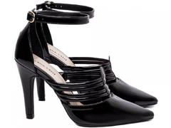 Sapato Scarpin Luxo Torricella Salto Fino Alto Verniz Preto Lançamento na internet