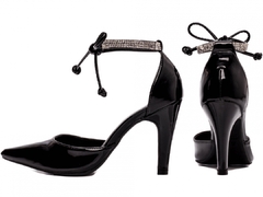 Sapato Scarpin Elegante Torricella Salto Fino Verniz Preto - comprar online