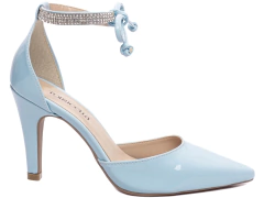 Sapato Scarpin Elegante Torricella Salto Fino Verniz Azul - loja online
