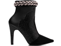 Bota Bico Fino Feminina 67041a Com Pulseira Removível com Apliques em Strass Torricella - loja online