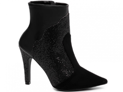 Bota Bico Fino Feminina 67041a Com Pulseira Removível com Apliques em Strass Torricella - netpizante