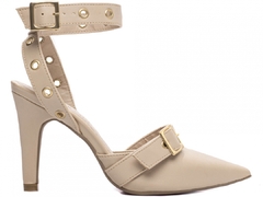 Sapato Scarpin Elegante Torricella Salto Fino Bege Lançamento - comprar online