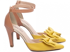 Sapato Scarpin Elegante Torricella Caramelo Amarelo Lançamento