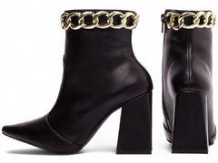 Bota Feminina Cano Médio Salto Bloco Grosso -Frete Grátis - comprar online