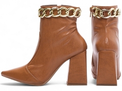 Bota Feminina Cano Médio Salto Bloco Grosso -Frete Grátis - comprar online