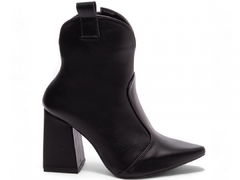 Bota Feminina Bico Fino Salto Grosso Cano Médio-Lançamento - comprar online