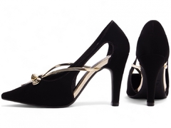 Sapato Scarpin Torricella Salto Fino Nobuck Preto - comprar online