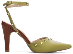 Imagem do Novo Sapato Scarpin Torricella Modelo Sandália -Verde Caramelo
