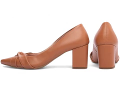 Sapato Scarpin Torricella Salto Grosso Elegante - Caramelo na internet