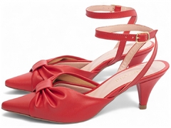 Sapato Scarpin Salto Fino Baixinho Torricella Vermelho na internet