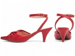 Sapato Scarpin Salto Fino Baixinho Torricella Vermelho - comprar online