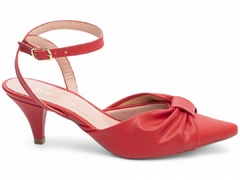 Sapato Scarpin Salto Fino Baixinho Torricella Vermelho