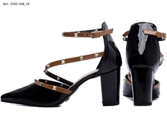 Sapato Scarpin Salto Bloco Grosso Arrasadora Tamanho Grande 40 ao 44 Preto - comprar online