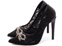 Sapato Scarpin Renda Salto Fino Elegante - netpizante