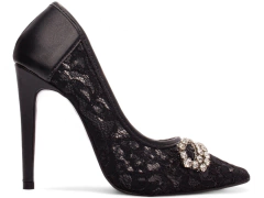 Sapato Scarpin Renda Salto Fino Elegante - comprar online