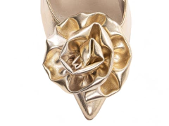 Sapato Scarpin Salto 12 Elegante Dourado-Nova Coleção - loja online