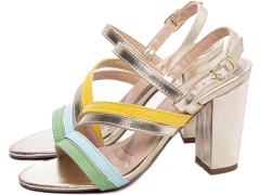 Sandália Feminina Salto Alto Grosso Super Fashion - loja online