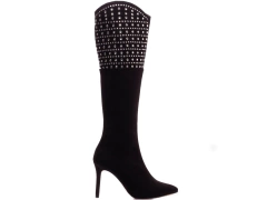 Imagem do Bota Feminina Cano Longo Bico Fino Apliques Cristal