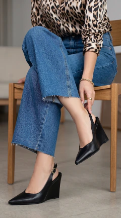 Sandália Scarpin Slingback Anabela Recorte 34 ao 39 Torricella na internet