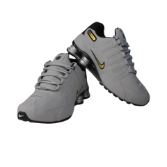 Tênis Masculino Shox NZ 4 Molas 38 ao 43 -Cinza /Ouro - netpizante