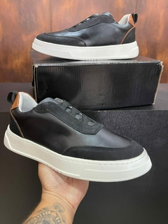 Tênis Modelo Boss Casual Couro Legitimo Calce Fácil