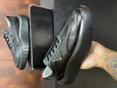 Tênis Masculino Sola Alta Tag Prada Couro 38 ao 43 - netpizante