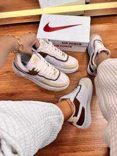 Tênis Feminino Air Force Shadow Branco /Caramelo - loja online