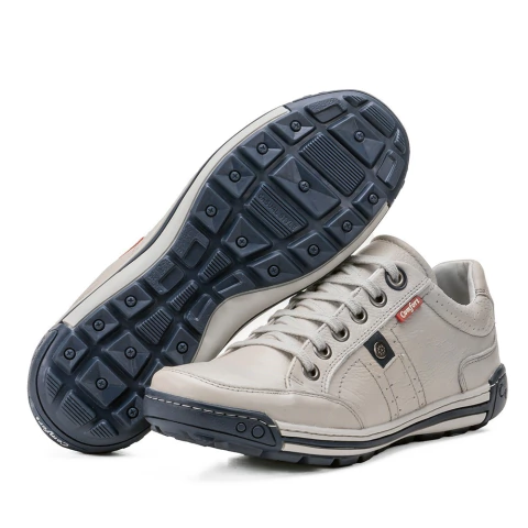 Sapatênis Masculino Ranster Comfort Couro Legitimo Solado Costurado Casual Style