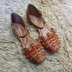 Imagem do Sandália Via Jully Feminina Rasteira Linha Confort Couro Legitimo Moda Casual