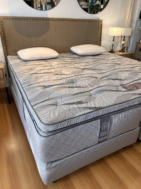 Juego de colchón Matelasse Resortes REFORZADO con Cubrecolchon Soft & Sommier Matelasse 1,60 x 1.90