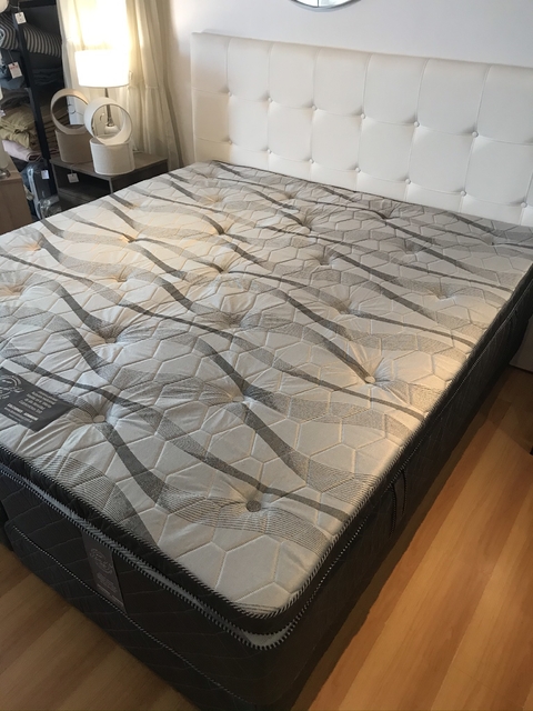 Juego de colchón Matelasse Resortes POCKETT con Cubrecolchòn SOFT& Sommier Matelasse 180 x 200