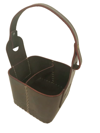 Canasta Matera de Cuero Vacuno en internet