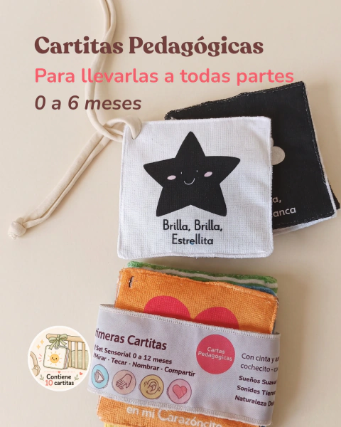 Cartitas Pedagógicas de Tela- Del Blanco & Negro a los Colores