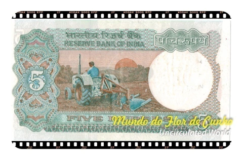 .P80r India 5 Rupees ND(1997) FE