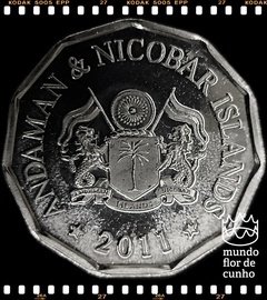 X#4 Andaman & Nicobar, Ilhas 2 Rupees 2011 JL XFC Prooflike Muito Escassa © - comprar online