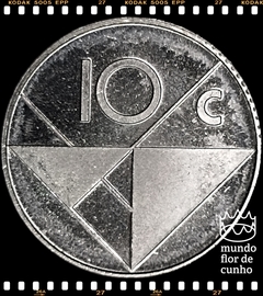 Km 2 Aruba 10 Cents 1986 (u) XFC Prooflike ©