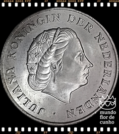 Km 2 Antilhas Holandesas 1 Gulden 1964 XFC Prata # Escassa ©
